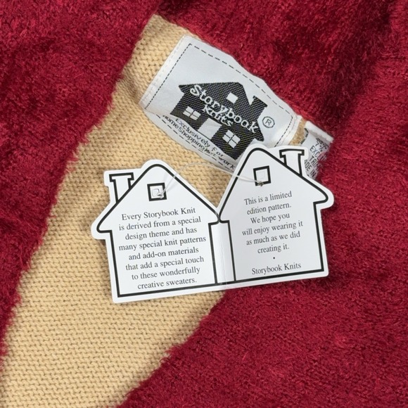 NEW Storybook Knits Cardigan Sweater Deer Buck Christmas Holiday Size L Limited - Picture 3 of 10